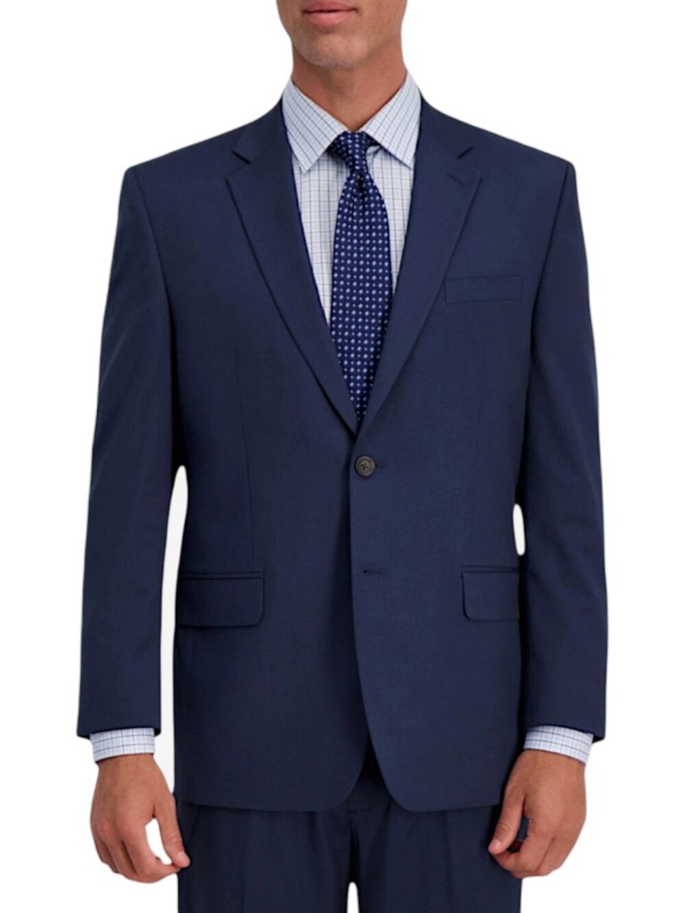 J.M. Haggar Men's Premium Stretch Navy Houndstooth Suit Jacket NWT 44 Regular